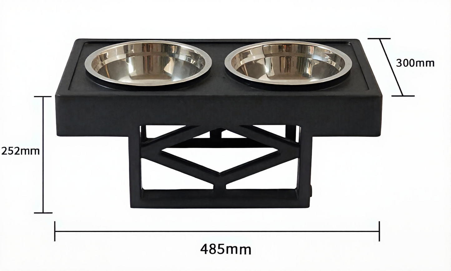 Elevated Slow-Feed Dog Bowl