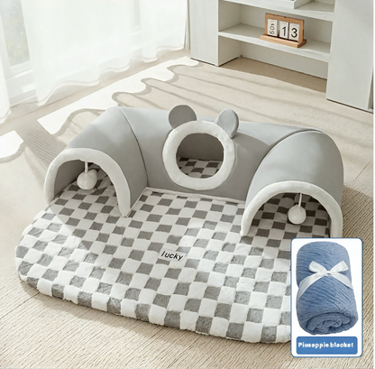 Hide-and-Seek Cat Tunnel Bed