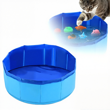 Foldable Pet Pool with Vinyl Toys